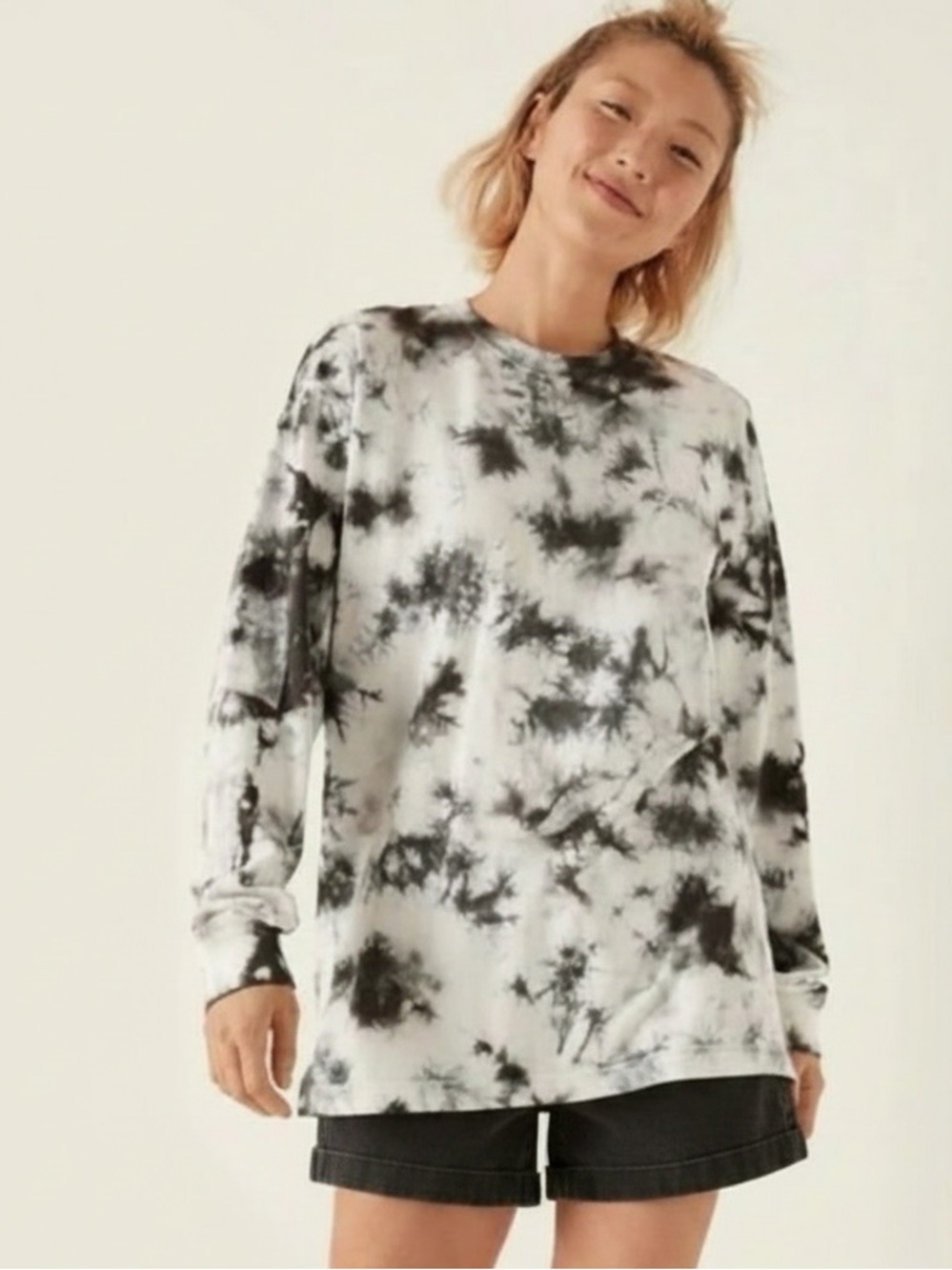 PINK tie-dye long sleeve T-shirt